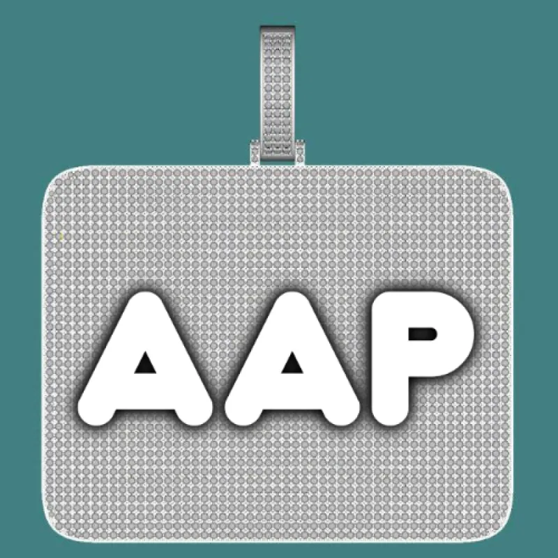 CUSTOM LETTER NECKLACE 3D BIG SQUARE sold by The GUU Shop