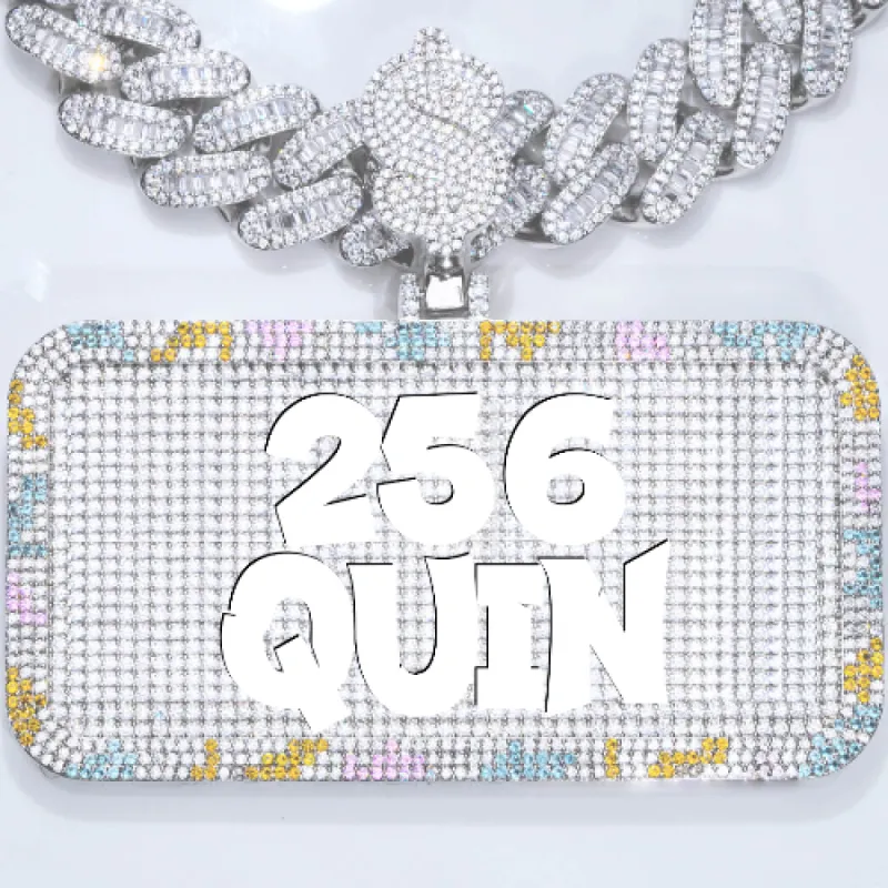 CUSTOM LETTER NECKLACE 3D COLORFUL SQUARE sold by The GUU Shop