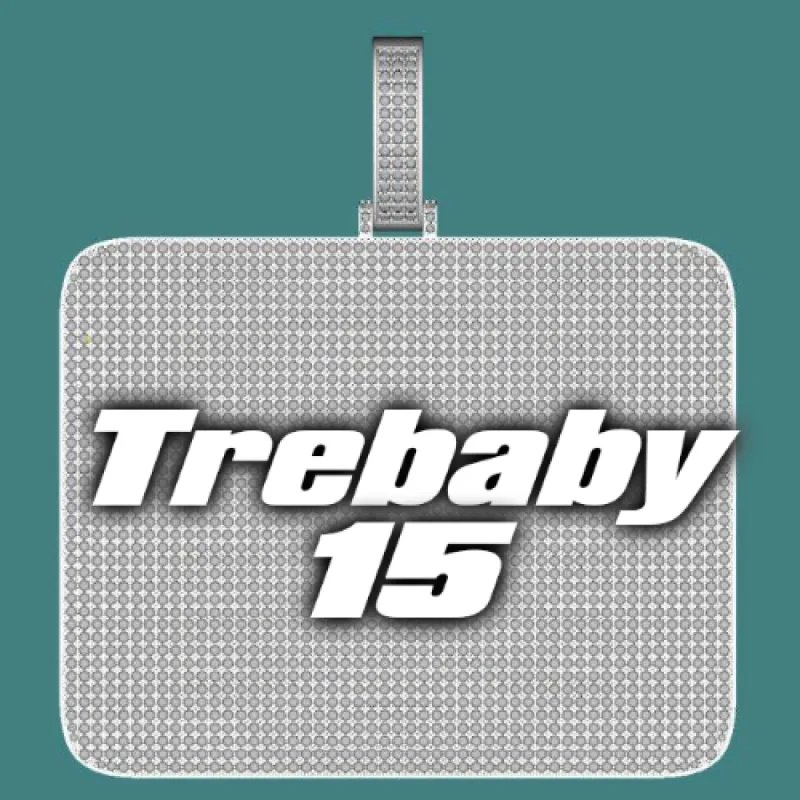 CUSTOM LETTER NECKLACE 3D BIG SQUARE sold by The GUU Shop