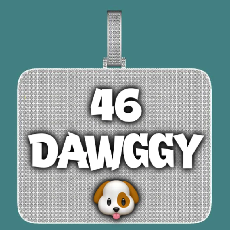 CUSTOM LETTER NECKLACE 3D BIG SQUARE sold by The GUU Shop