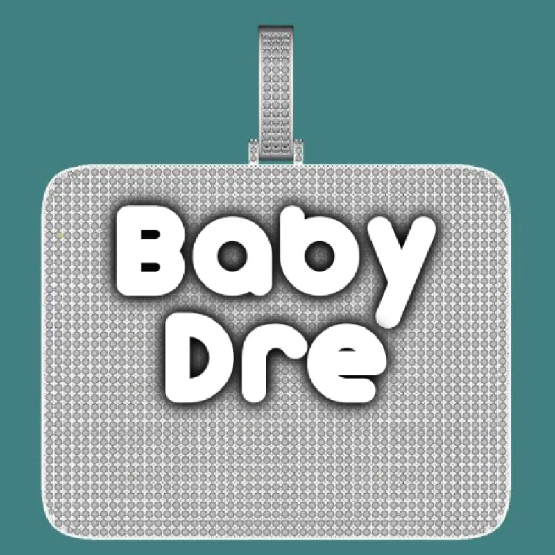 CUSTOM LETTER NECKLACE 3D BIG SQUARE sold by The GUU Shop