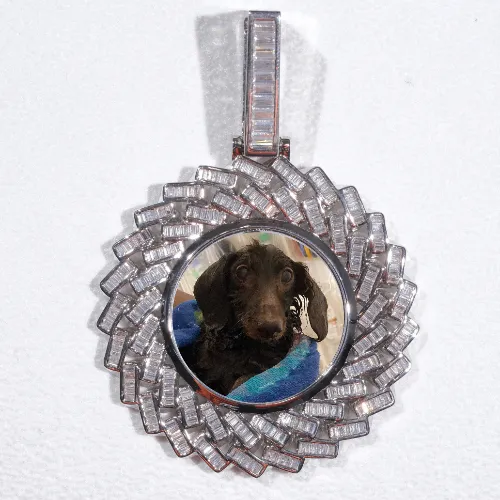 Large 3D Baguette Custom Picture Pendant sold by The GUU Shop