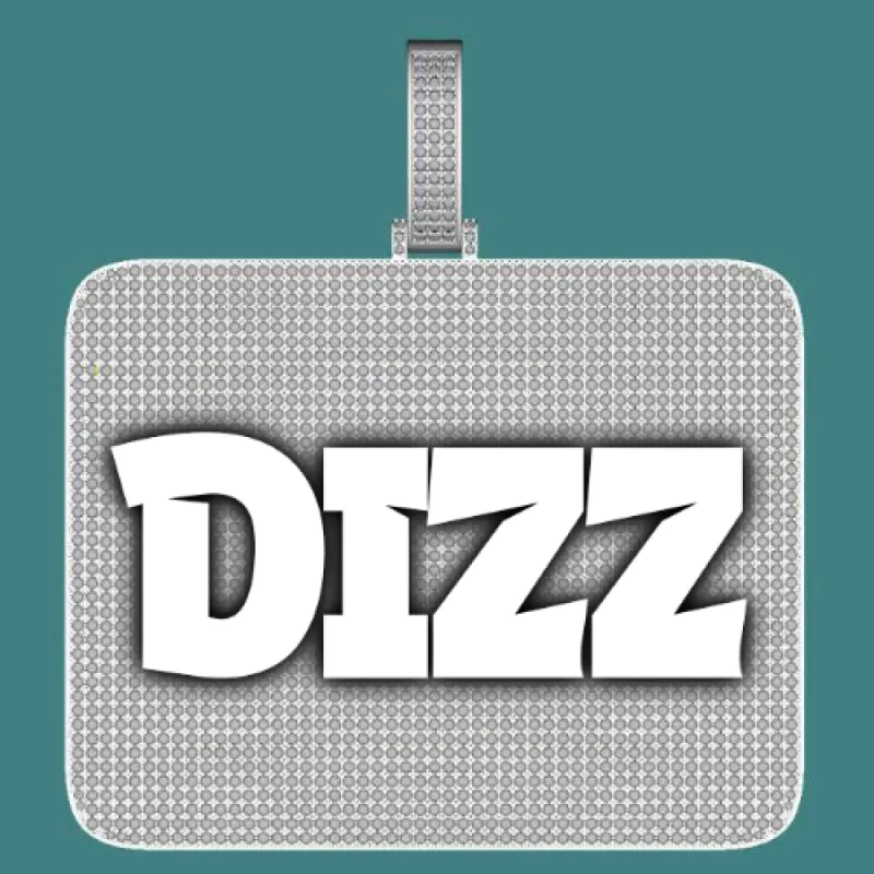 CUSTOM LETTER NECKLACE 3D BIG SQUARE sold by The GUU Shop