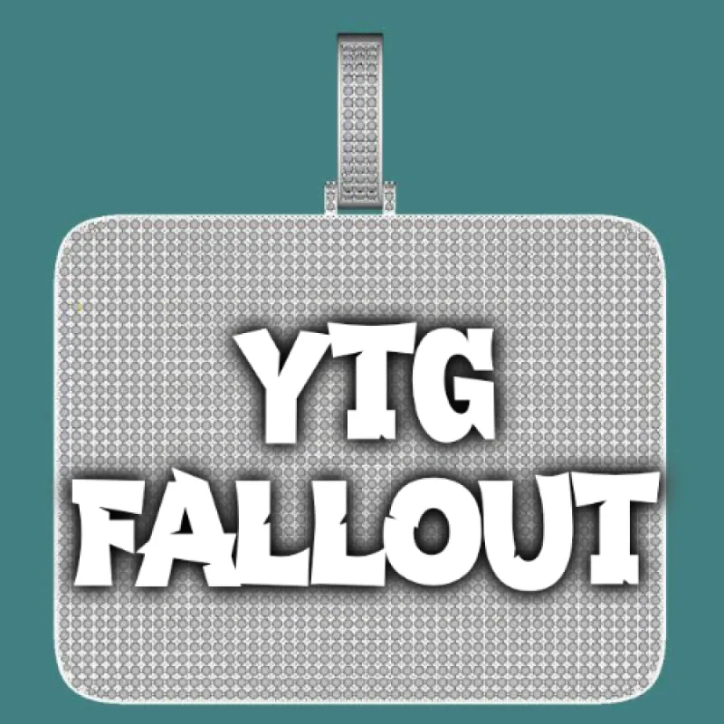 CUSTOM LETTER NECKLACE 3D BIG SQUARE sold by The GUU Shop