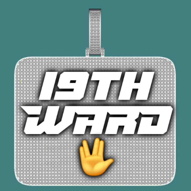 CUSTOM LETTER NECKLACE 3D BIG SQUARE sold by The GUU Shop