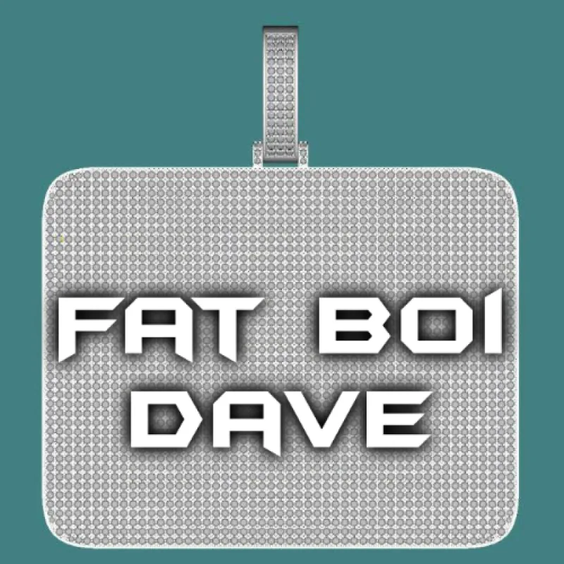 CUSTOM LETTER NECKLACE 3D BIG SQUARE sold by The GUU Shop