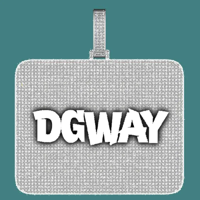 CUSTOM LETTER NECKLACE 3D BIG SQUARE sold by The GUU Shop