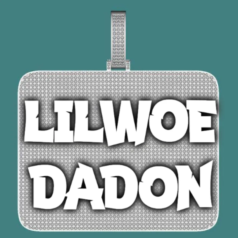 CUSTOM LETTER NECKLACE 3D BIG SQUARE sold by The GUU Shop