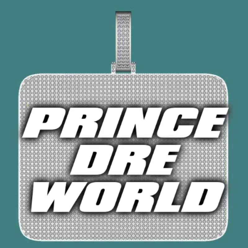 CUSTOM LETTER NECKLACE 3D BIG SQUARE sold by The GUU Shop