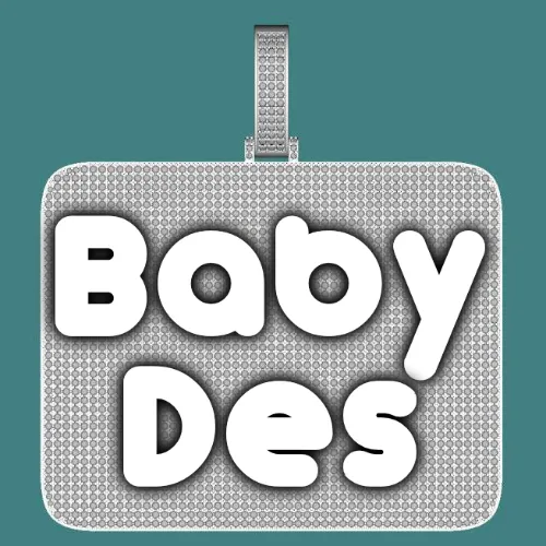 CUSTOM LETTER NECKLACE 3D BIG SQUARE sold by The GUU Shop