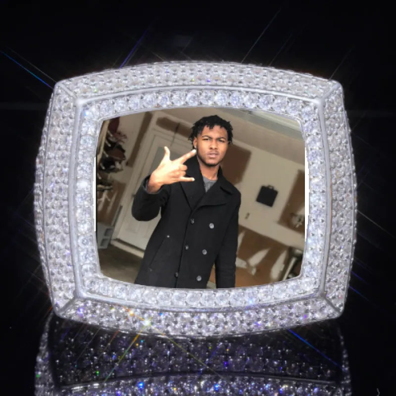 3D CUSTOM PICTURE ICED RING sold by The GUU Shop