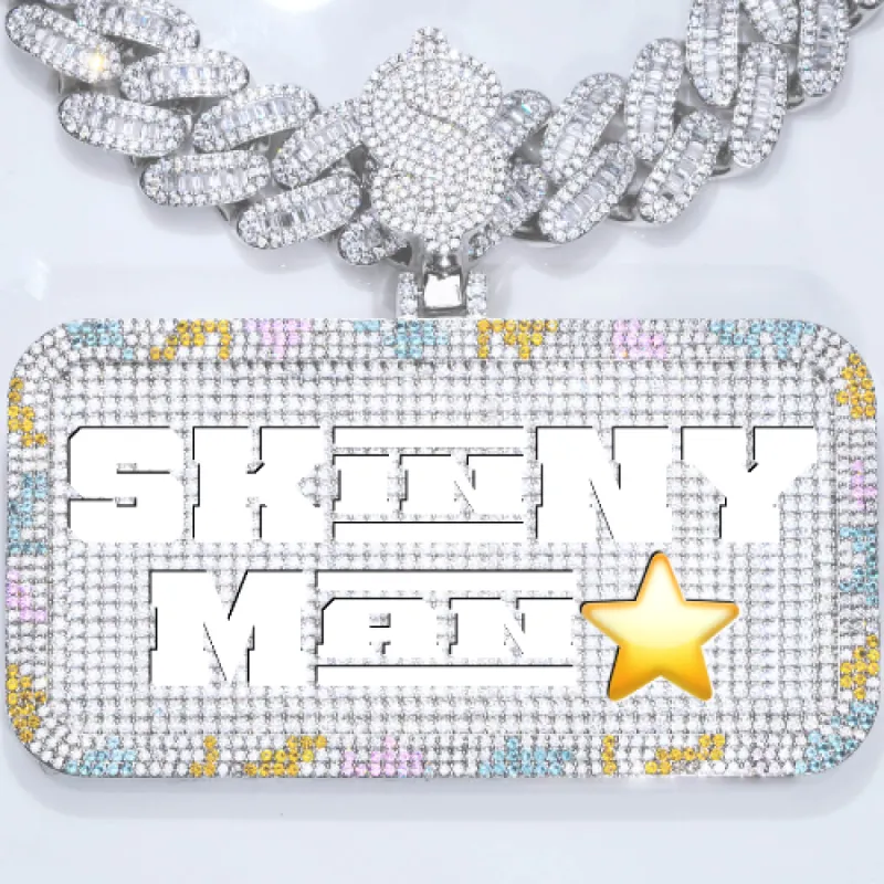 CUSTOM LETTER NECKLACE 3D COLORFUL SQUARE sold by The GUU Shop