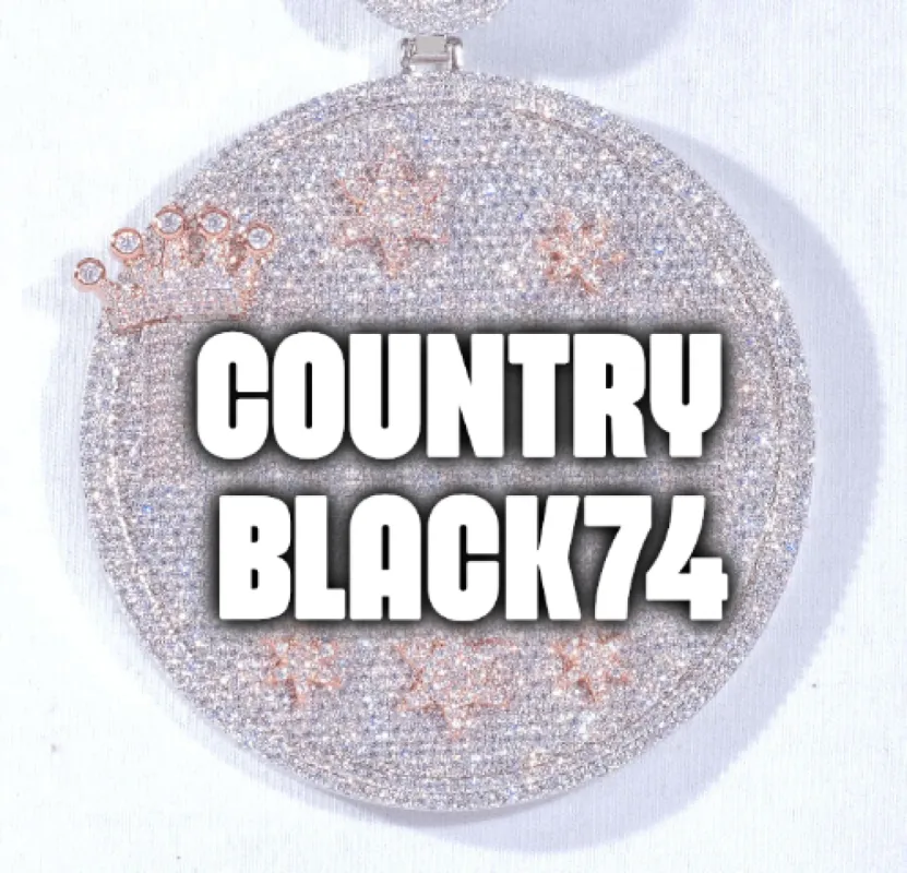 CUSTOM LETTER NECKLACE 3D BIG CROWN DISC sold by The GUU Shop