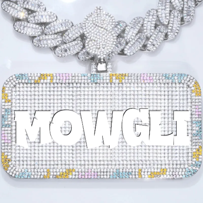 CUSTOM LETTER NECKLACE 3D COLORFUL SQUARE sold by The GUU Shop