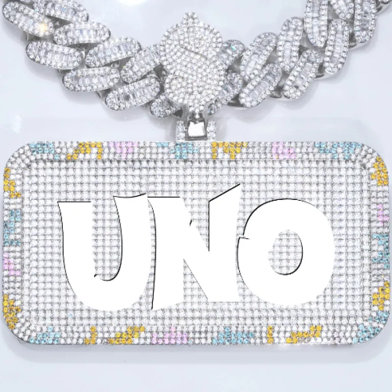 CUSTOM LETTER NECKLACE 3D COLORFUL SQUARE sold by The GUU Shop