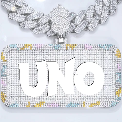 CUSTOM LETTER NECKLACE 3D COLORFUL SQUARE sold by The GUU Shop