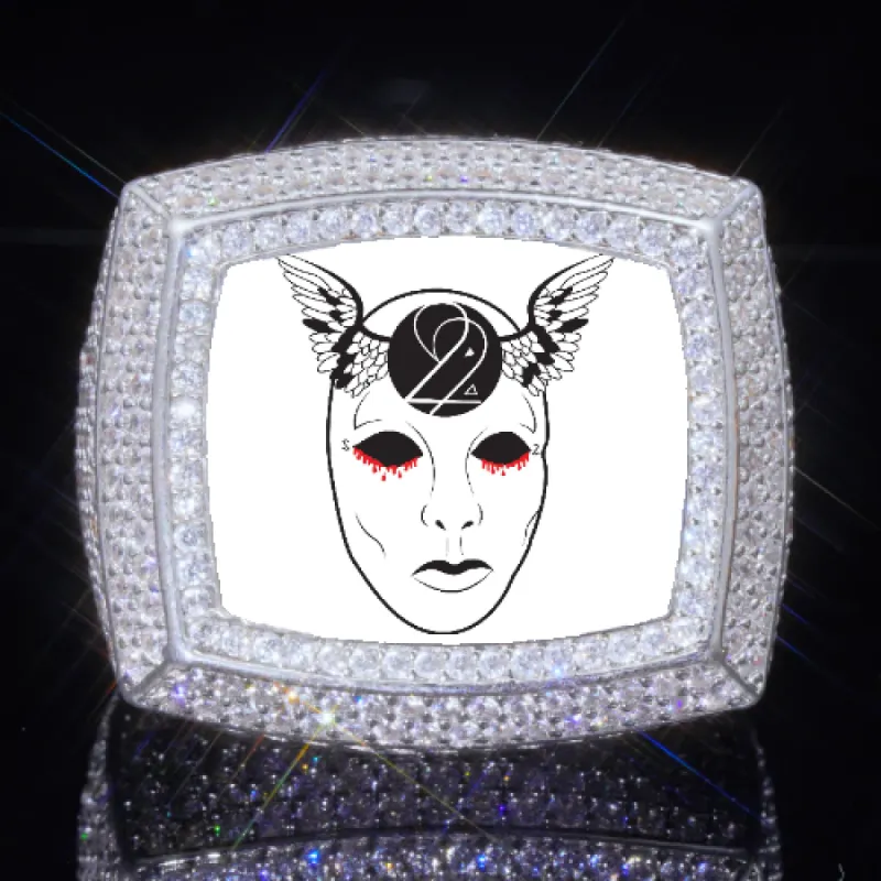 3D CUSTOM PICTURE ICED RING sold by The GUU Shop