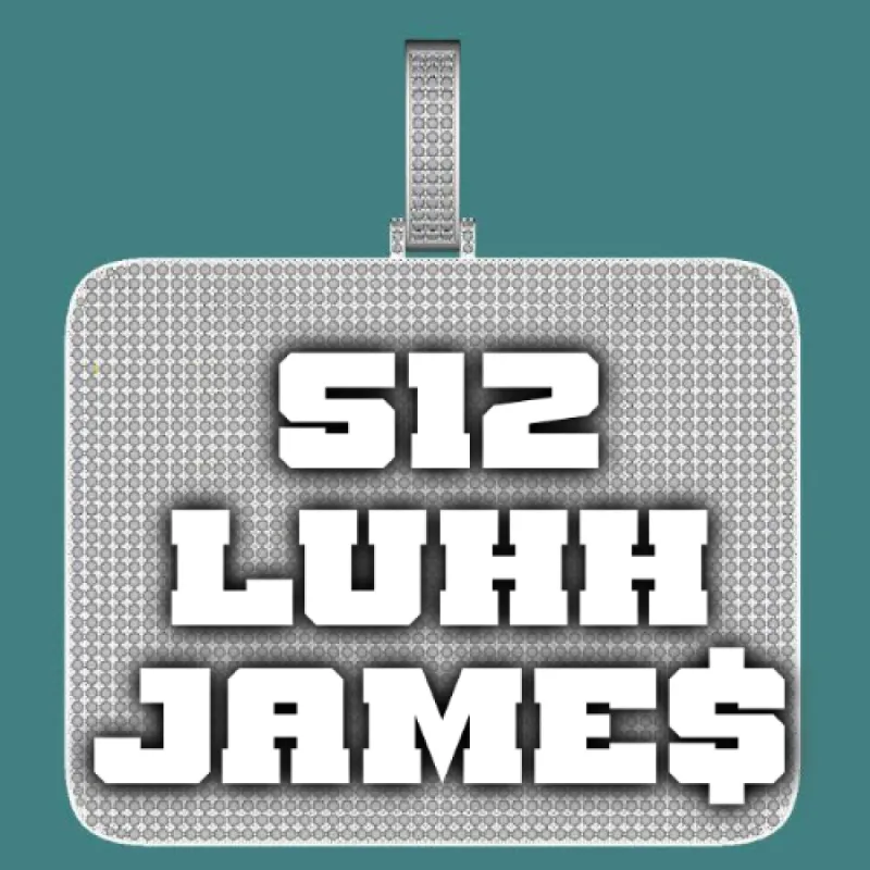 CUSTOM LETTER NECKLACE 3D BIG SQUARE sold by The GUU Shop