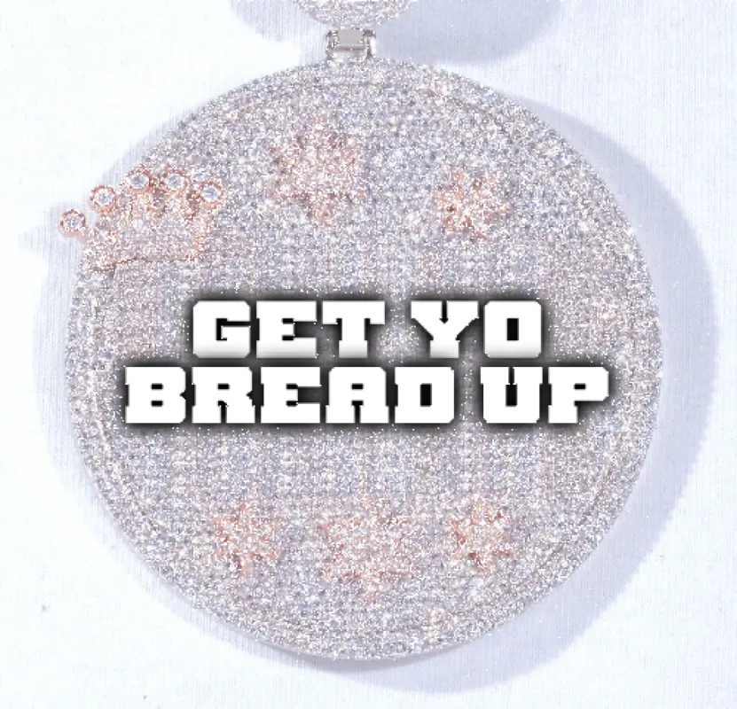 CUSTOM LETTER NECKLACE 3D BIG CROWN DISC sold by The GUU Shop