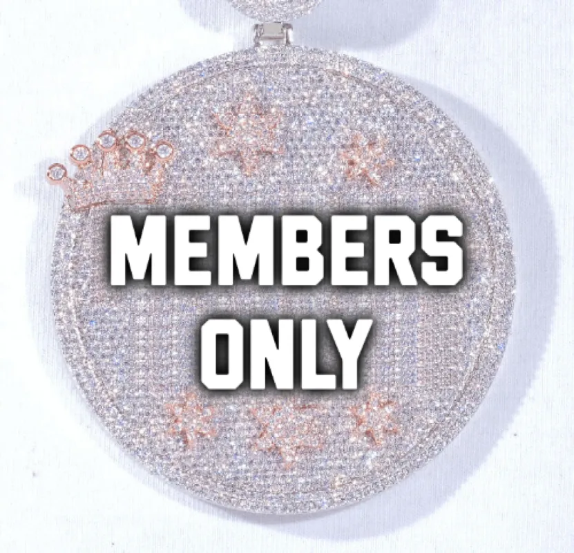 CUSTOM LETTER NECKLACE 3D BIG CROWN DISC sold by The GUU Shop