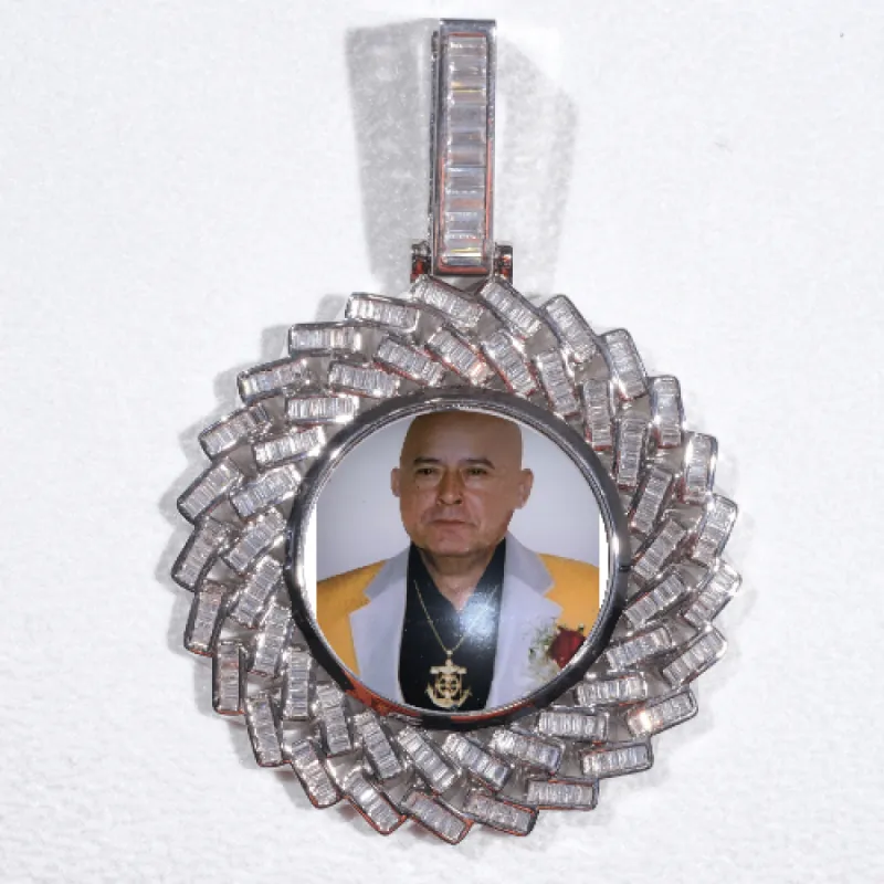 Large 3D Baguette Custom Picture Pendant sold by The GUU Shop