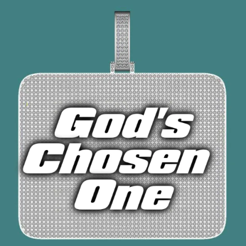 CUSTOM LETTER NECKLACE 3D BIG SQUARE sold by The GUU Shop