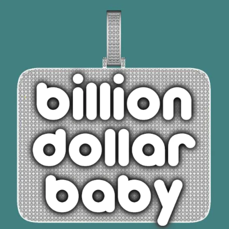 CUSTOM LETTER NECKLACE 3D BIG SQUARE sold by The GUU Shop