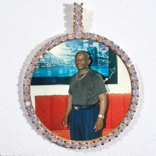 LARGE 3D CIRCLE CUSTOM PICTURE PENDANT sold by The GUU Shop