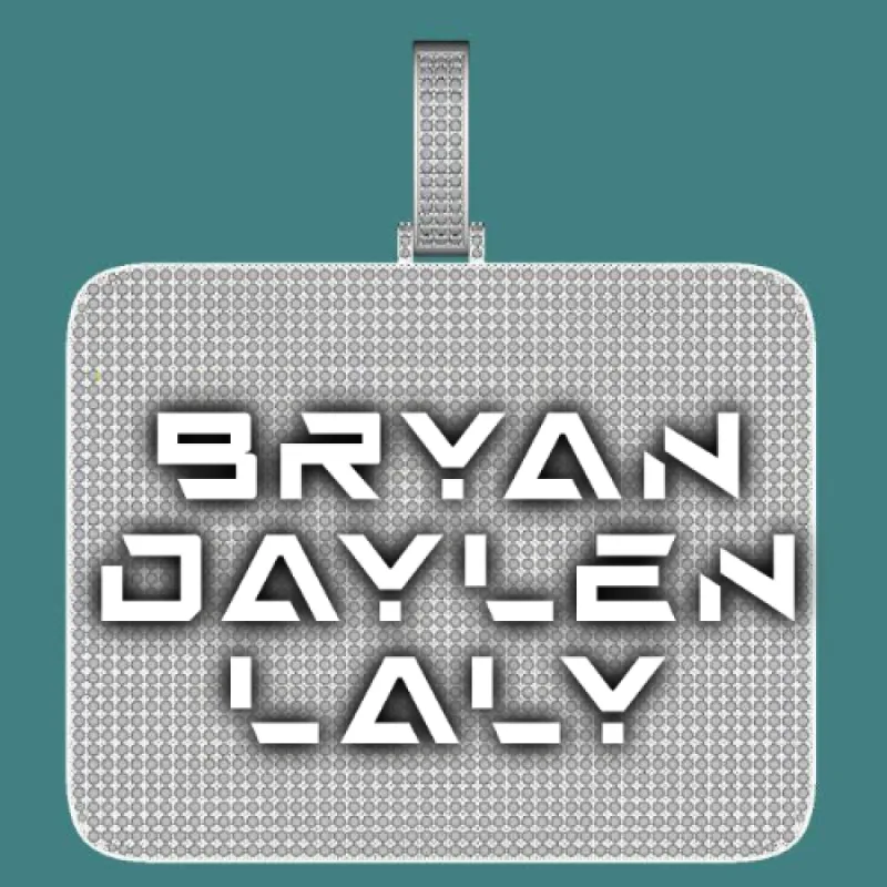 CUSTOM LETTER NECKLACE 3D BIG SQUARE sold by The GUU Shop