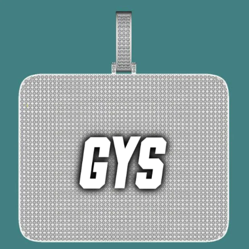 CUSTOM LETTER NECKLACE 3D BIG SQUARE sold by The GUU Shop