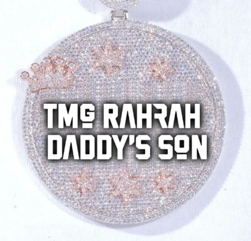 CUSTOM LETTER NECKLACE 3D BIG CROWN DISC made by The GUU Shop