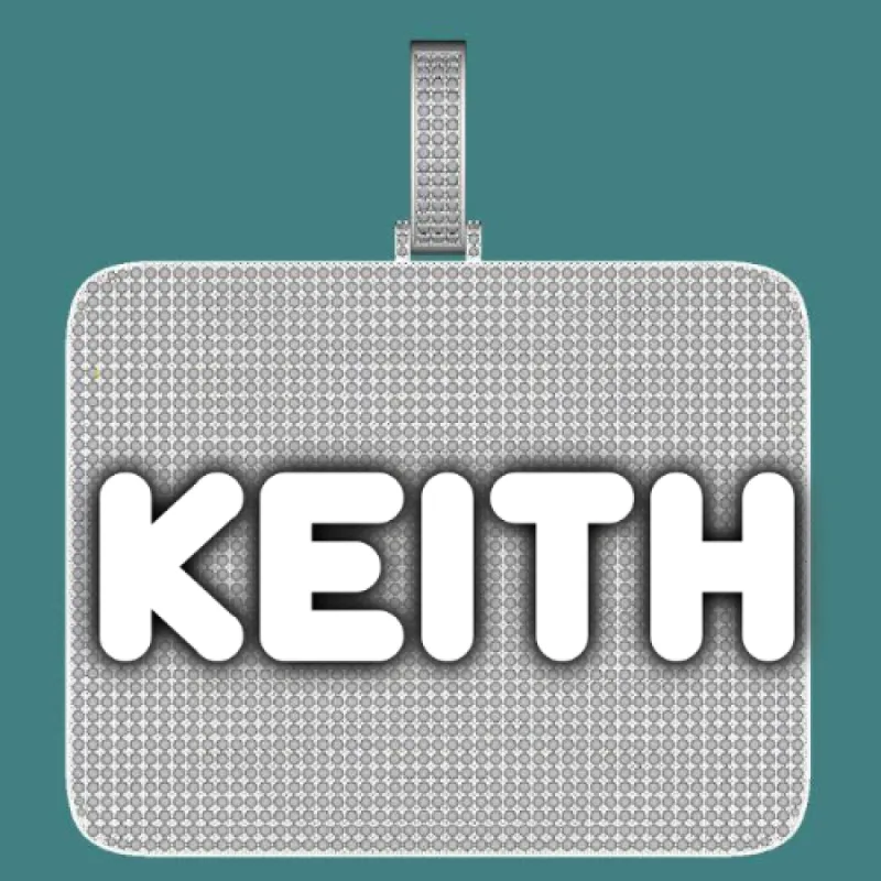 CUSTOM LETTER NECKLACE 3D BIG SQUARE sold by The GUU Shop