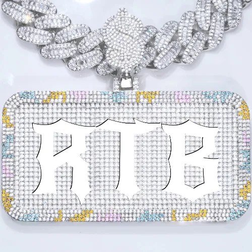 CUSTOM LETTER NECKLACE 3D COLORFUL SQUARE sold by The GUU Shop