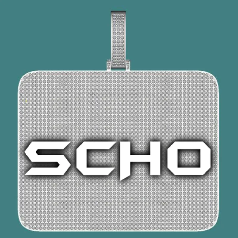 CUSTOM LETTER NECKLACE 3D BIG SQUARE sold by The GUU Shop