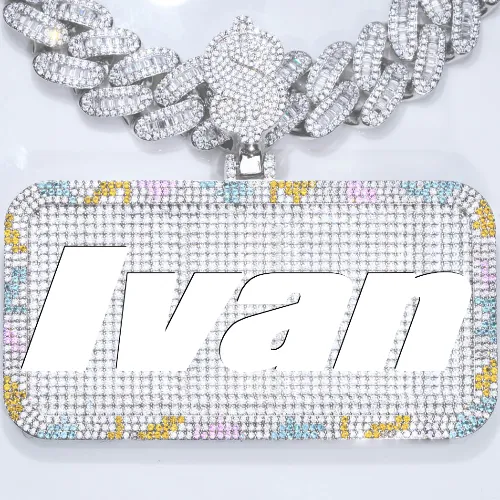 CUSTOM LETTER NECKLACE 3D COLORFUL SQUARE sold by The GUU Shop