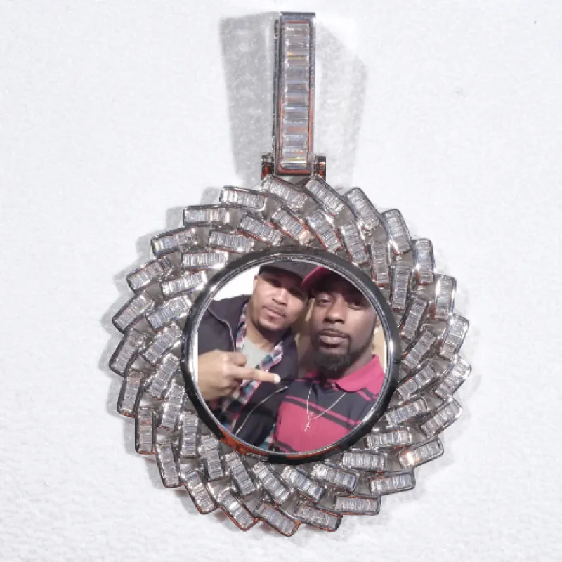 Large 3D Baguette Custom Picture Pendant sold by The GUU Shop