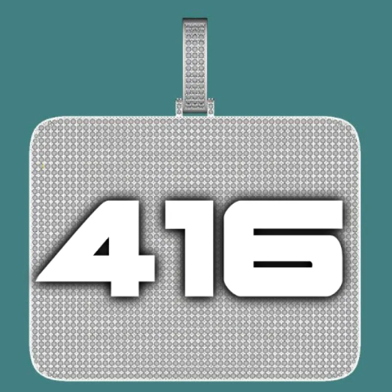 CUSTOM LETTER NECKLACE 3D BIG SQUARE sold by The GUU Shop