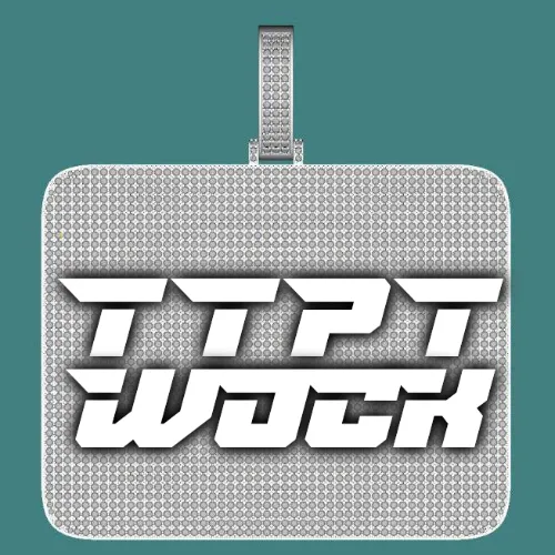 CUSTOM LETTER NECKLACE 3D BIG SQUARE sold by The GUU Shop