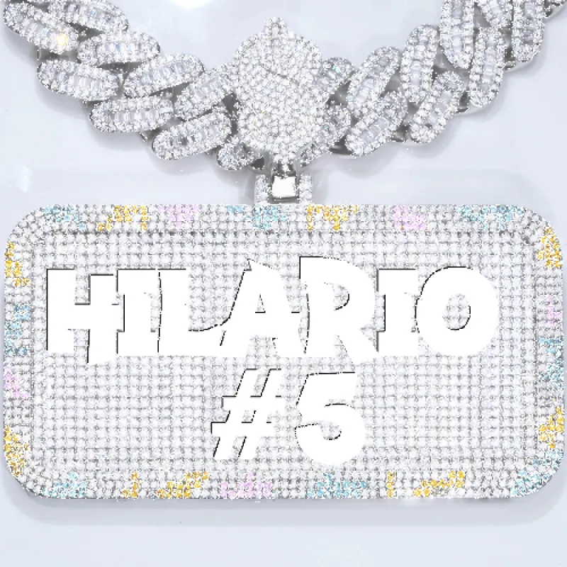 CUSTOM LETTER NECKLACE 3D COLORFUL SQUARE sold by The GUU Shop