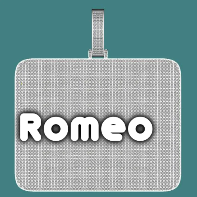 CUSTOM LETTER NECKLACE 3D BIG SQUARE sold by The GUU Shop