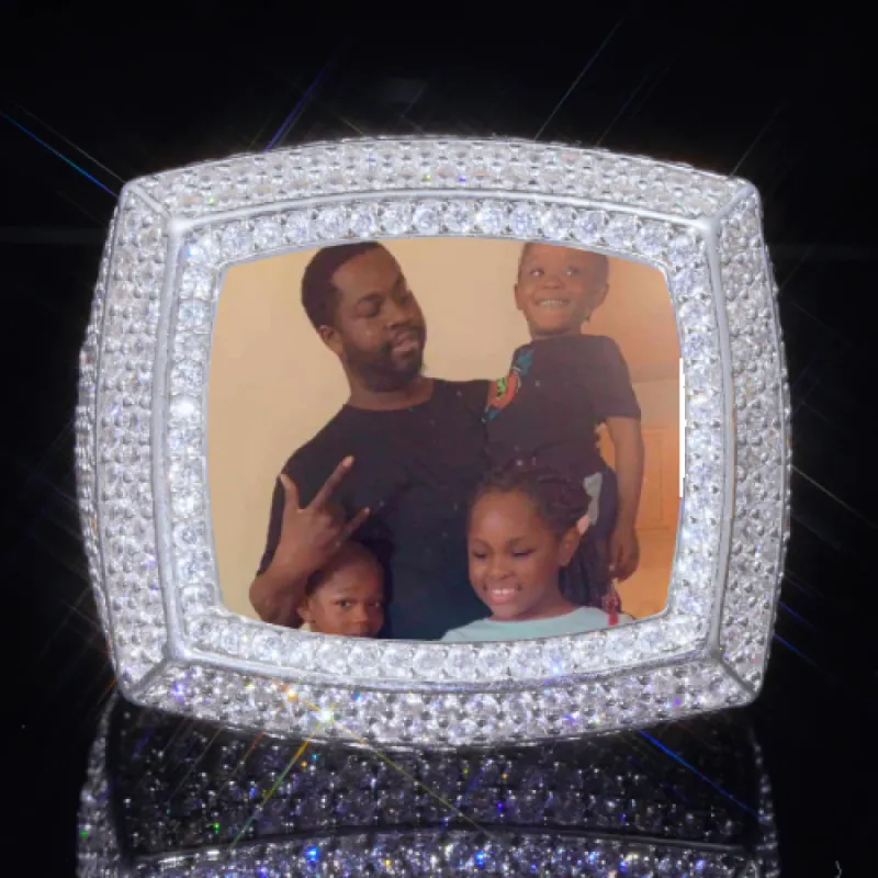 3D CUSTOM PICTURE ICED RING sold by The GUU Shop