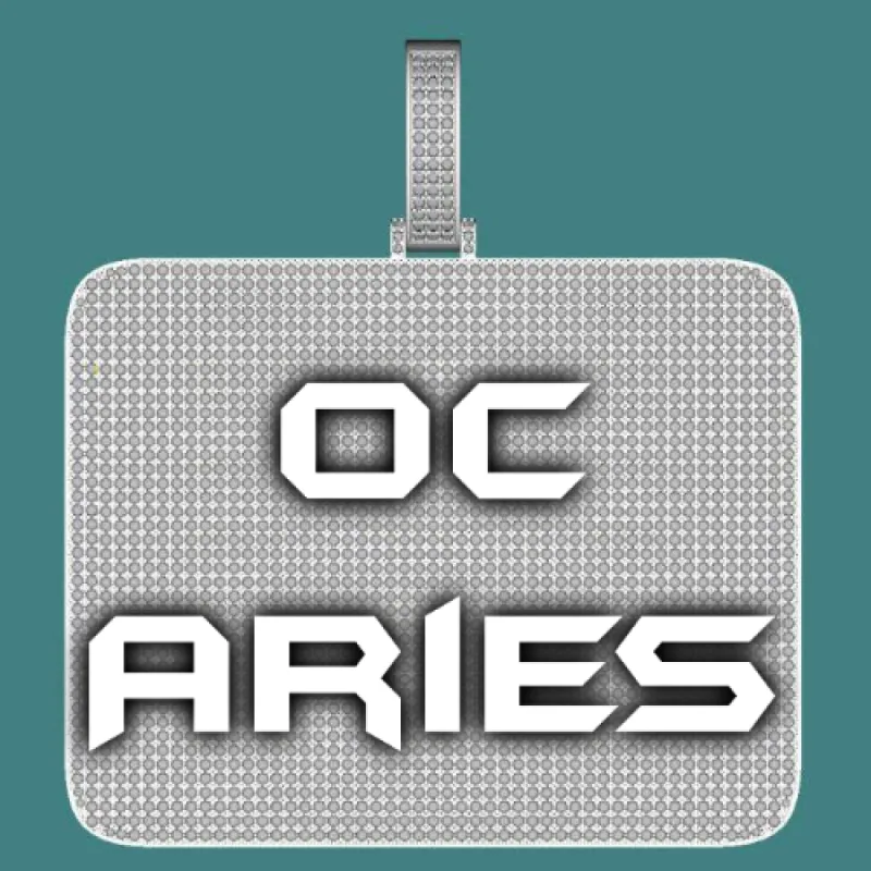 CUSTOM LETTER NECKLACE 3D BIG SQUARE sold by The GUU Shop