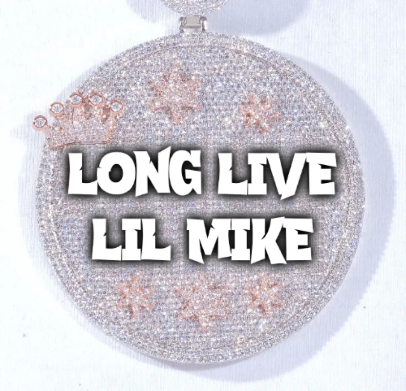 CUSTOM LETTER NECKLACE 3D BIG CROWN DISC sold by The GUU Shop