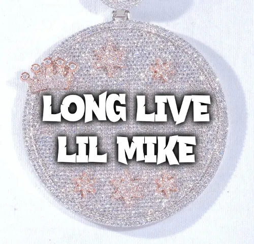 CUSTOM LETTER NECKLACE 3D BIG CROWN DISC sold by The GUU Shop