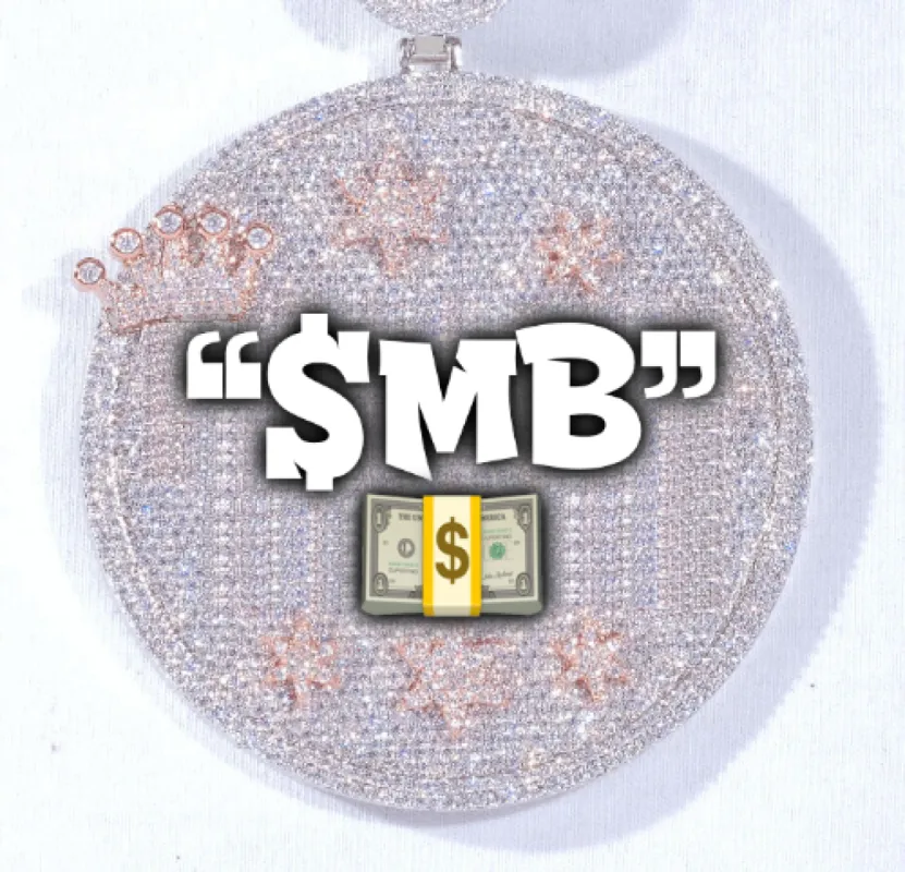 CUSTOM LETTER NECKLACE 3D BIG CROWN DISC sold by The GUU Shop