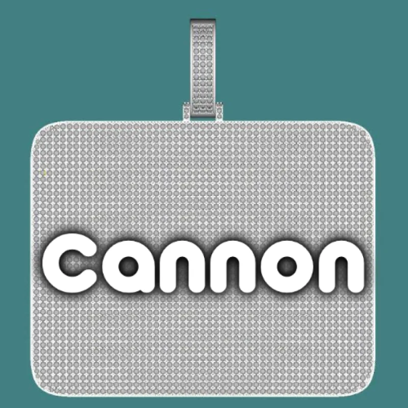 CUSTOM LETTER NECKLACE 3D BIG SQUARE sold by The GUU Shop