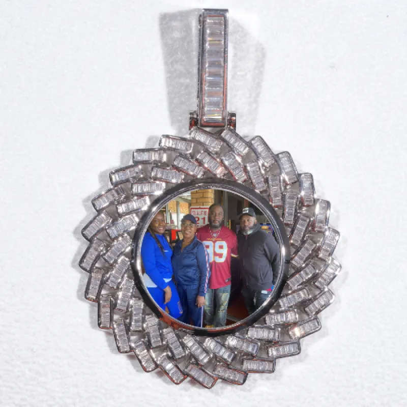 Large 3D Baguette Custom Picture Pendant sold by The GUU Shop