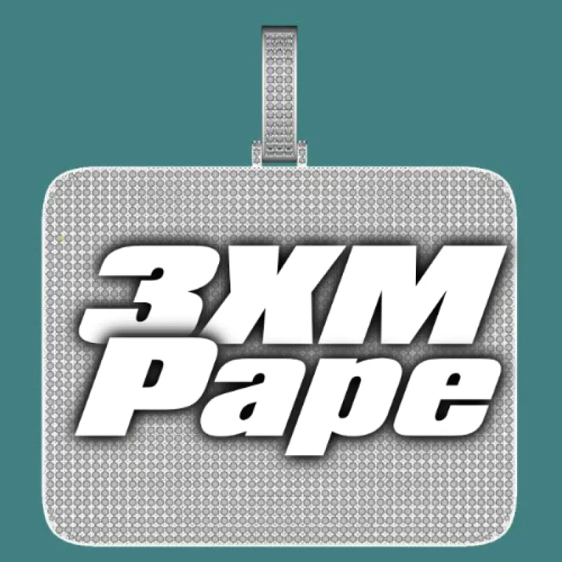 CUSTOM LETTER NECKLACE 3D BIG SQUARE sold by The GUU Shop