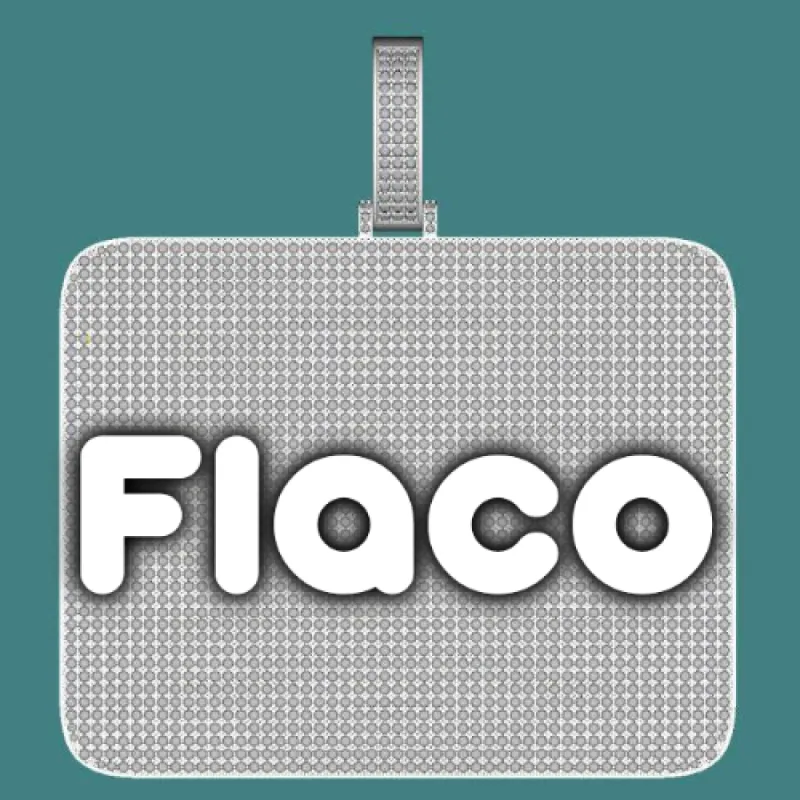 CUSTOM LETTER NECKLACE 3D BIG SQUARE sold by The GUU Shop