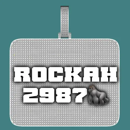 CUSTOM LETTER NECKLACE 3D BIG SQUARE sold by The GUU Shop